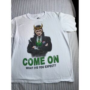 Marvel Loki Come On What Did You Expect Graphic T Shirt Women's SM